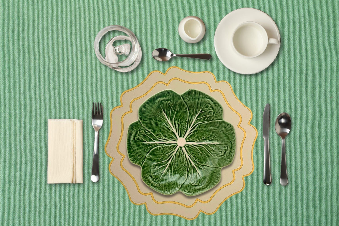 VISTA CREAM FAUX LEATHER PLACEMAT