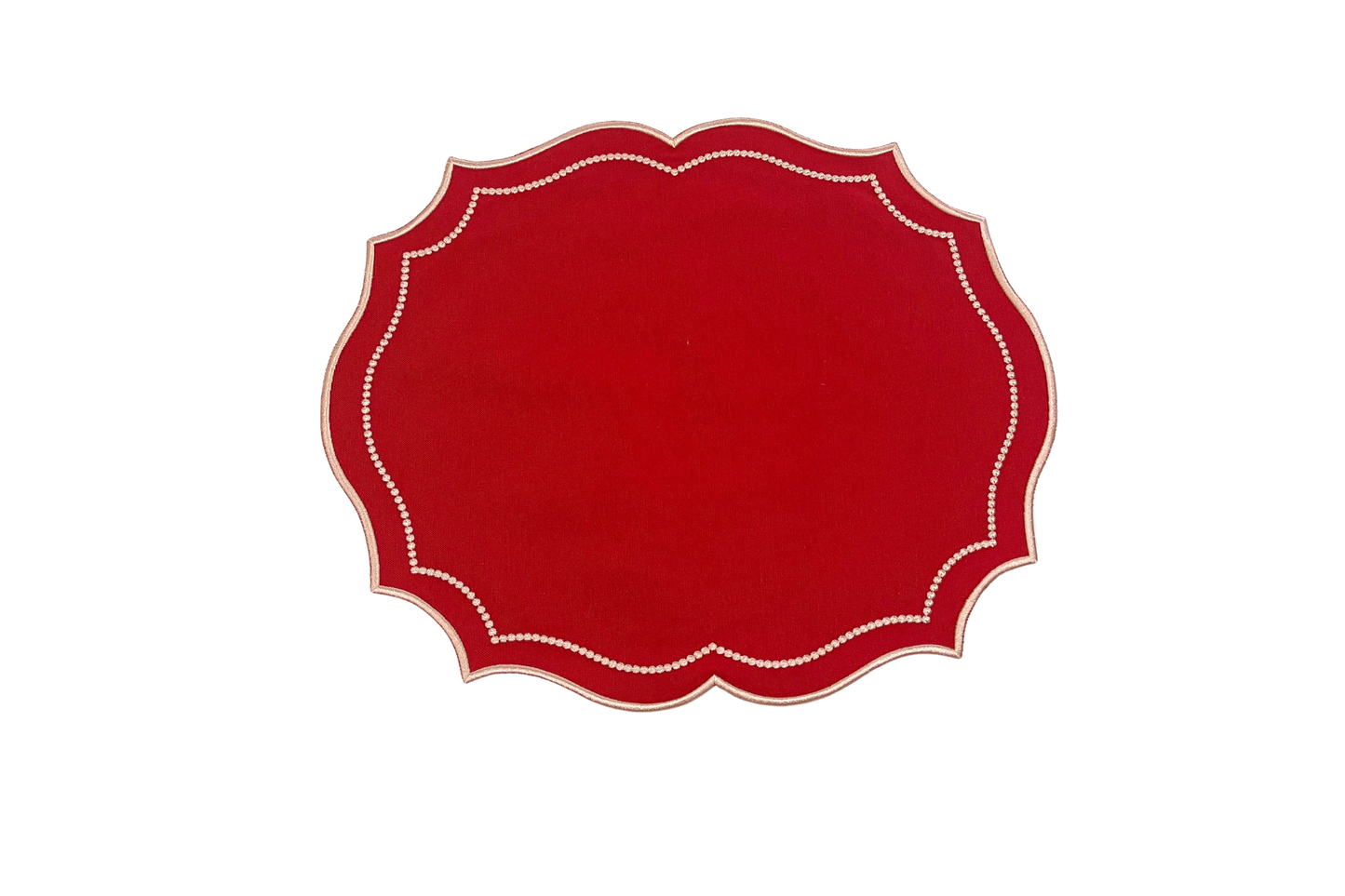 CRIMSON RED FABRIC PLACEMAT