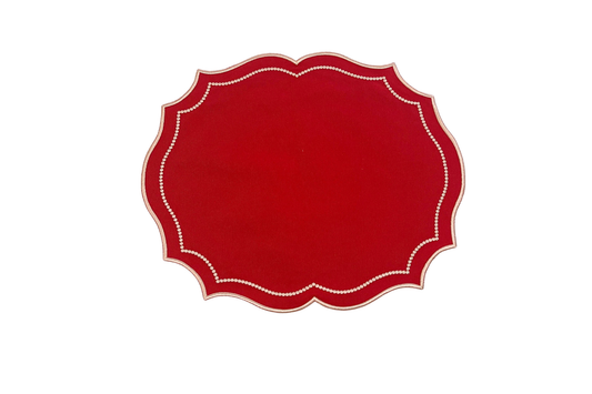 CRIMSON RED FABRIC PLACEMAT