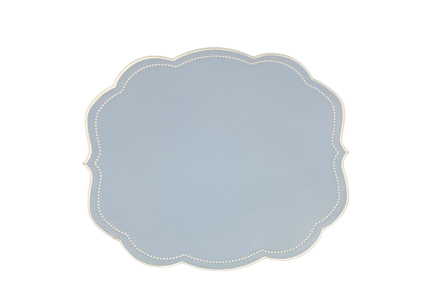 VELOUR LIGHT BLUE FAUX LEATHER PLACEMAT