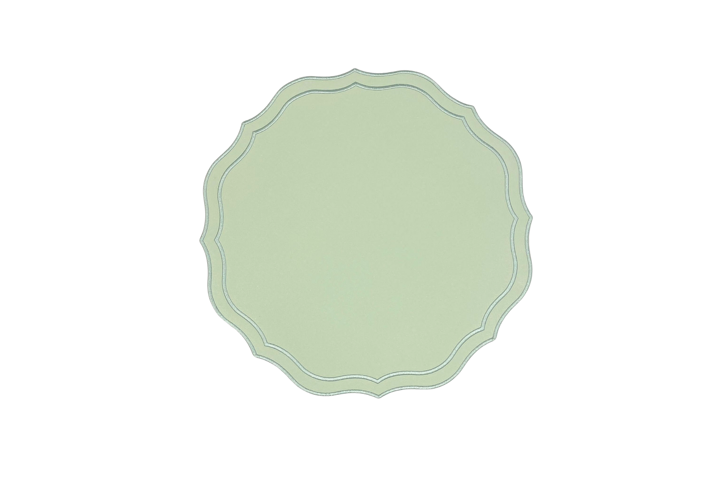 ORCHID LIGHT GREEN FAUX LEATHER PLACEMAT