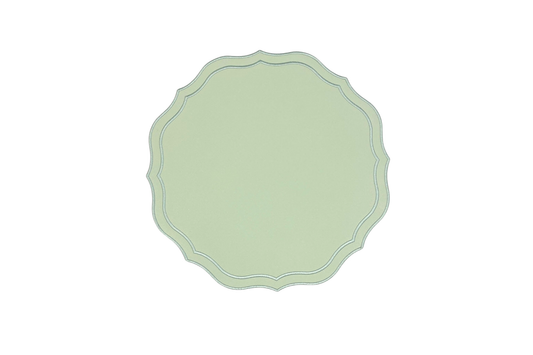 ORCHID LIGHT GREEN FAUX LEATHER PLACEMAT
