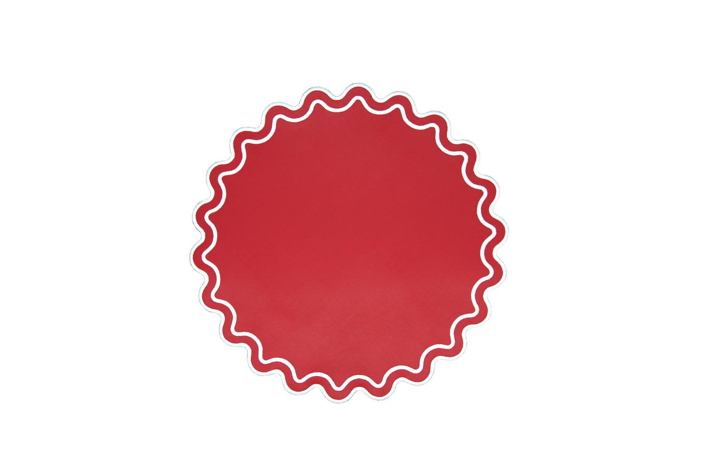 SOLACE RED FAUX LEATHER PLACEMAT