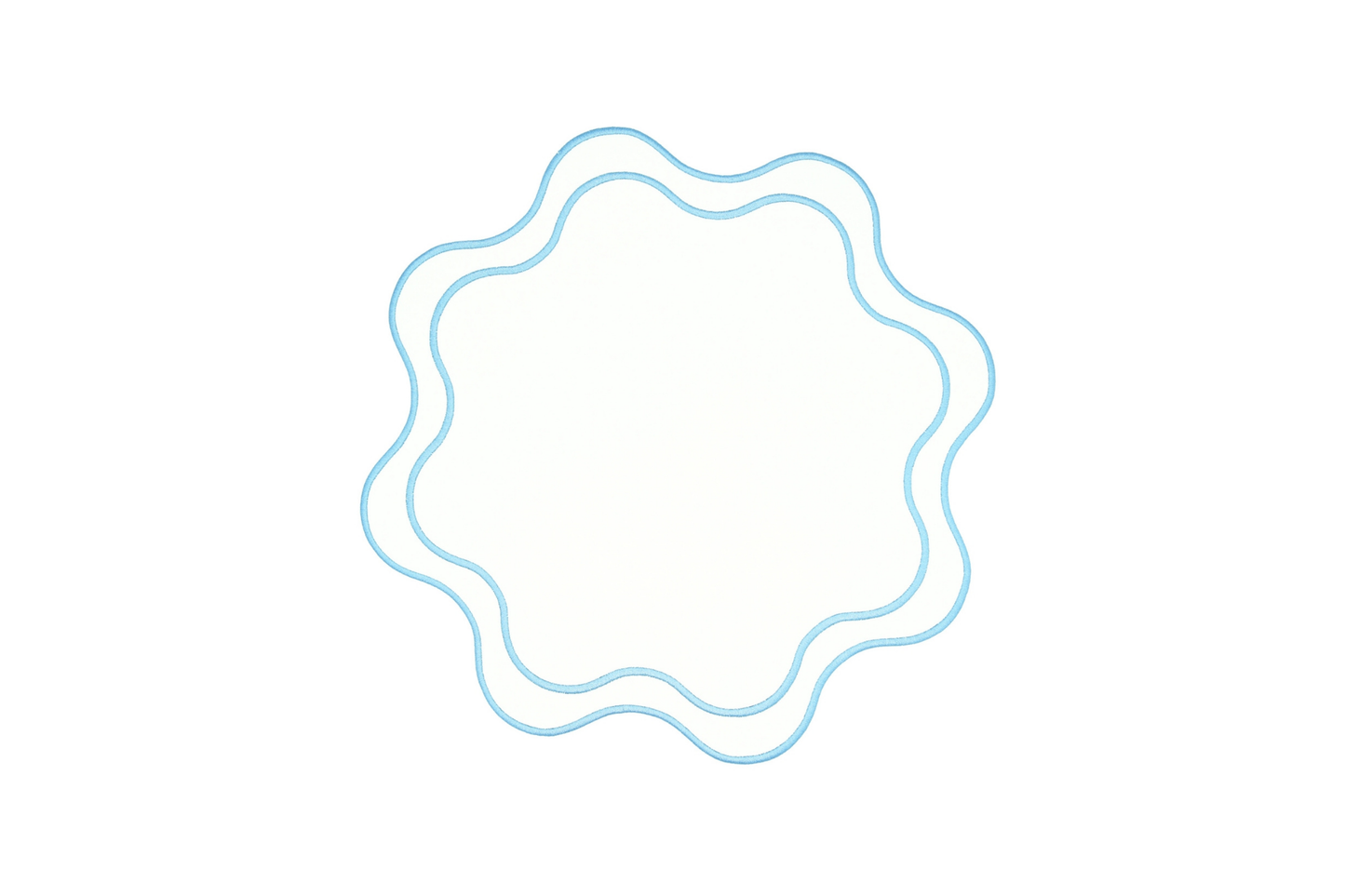 HAVEN WHITE BLUE FAUX LEATHER PLACEMAT