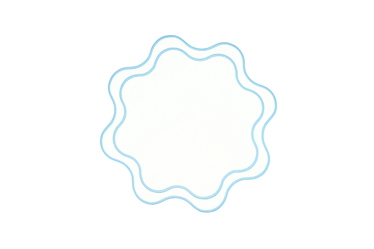 HAVEN WHITE BLUE FAUX LEATHER PLACEMAT