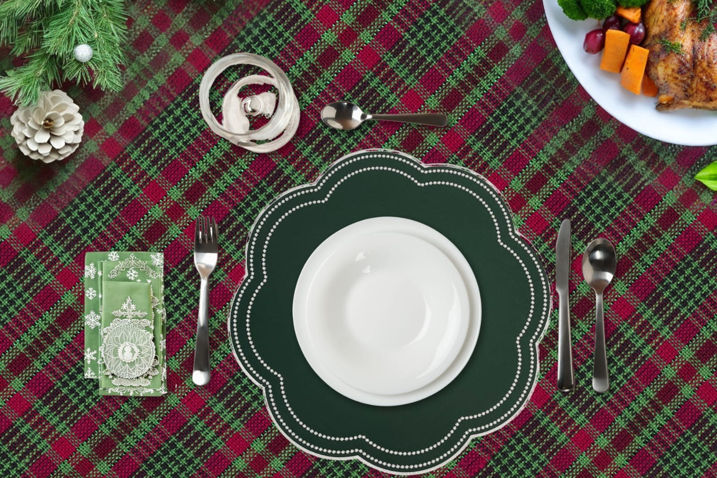 NURTURE GREEN FAUX LEATHER PLACEMAT