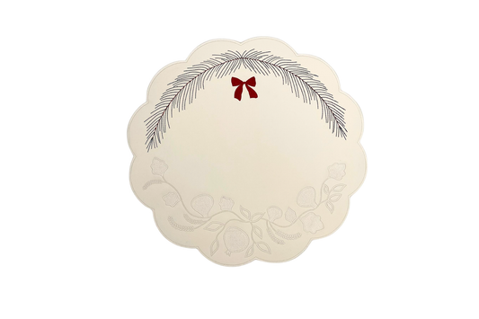 AURA WHITE FAUX LEATHER PLACEMAT