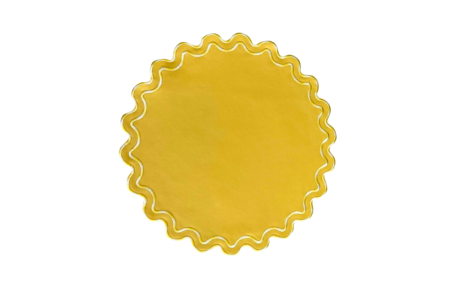 ELYSIAN YELLOW WHITE FAUX LEATHER PLACEMAT