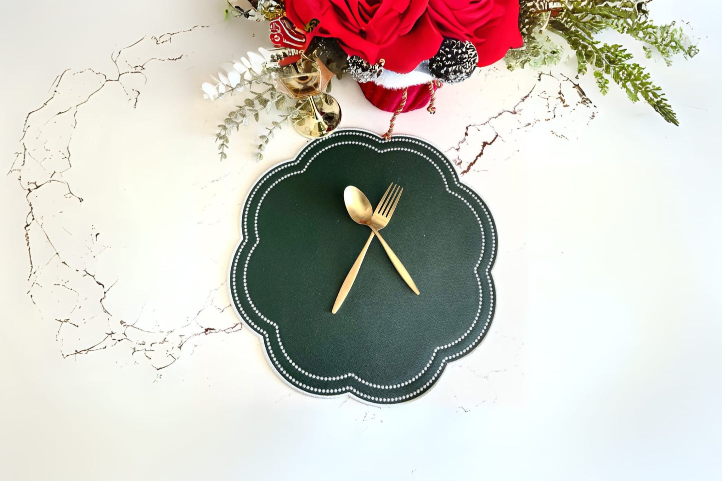 NURTURE GREEN FAUX LEATHER PLACEMAT