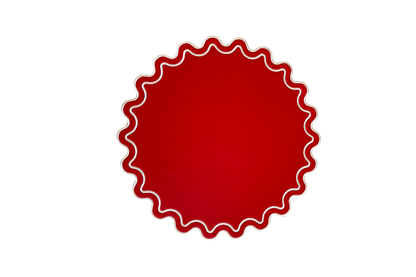 SOLACE DARK RED FAUX LEATHER PLACEMAT