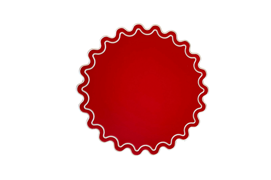 SOLACE DARK RED FAUX LEATHER PLACEMAT
