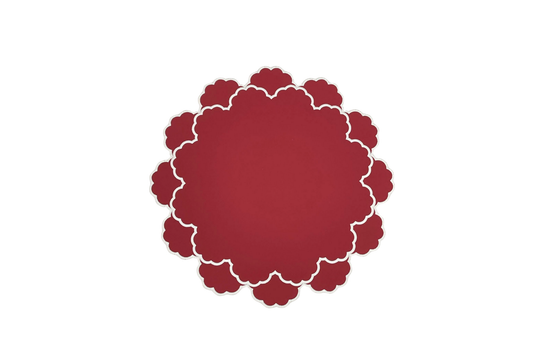 TIMELESS RED FAUX LEATHER PLACEMAT