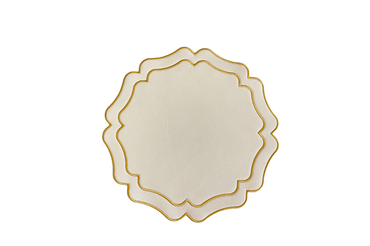 VISTA IVORY FAUX LEATHER PLACEMAT