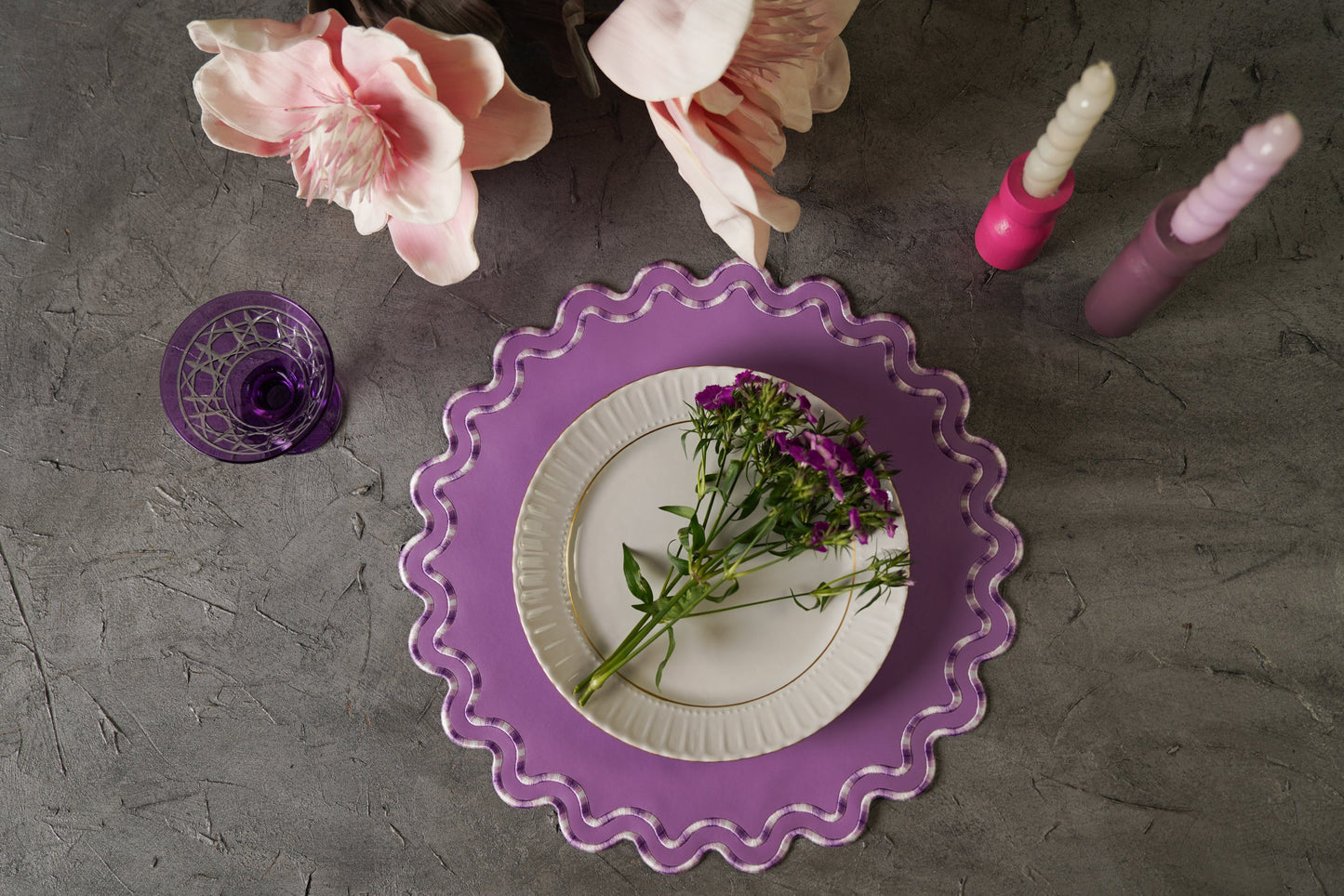 ELYSIAN PURPLE FAUX LEATHER PLACEMAT