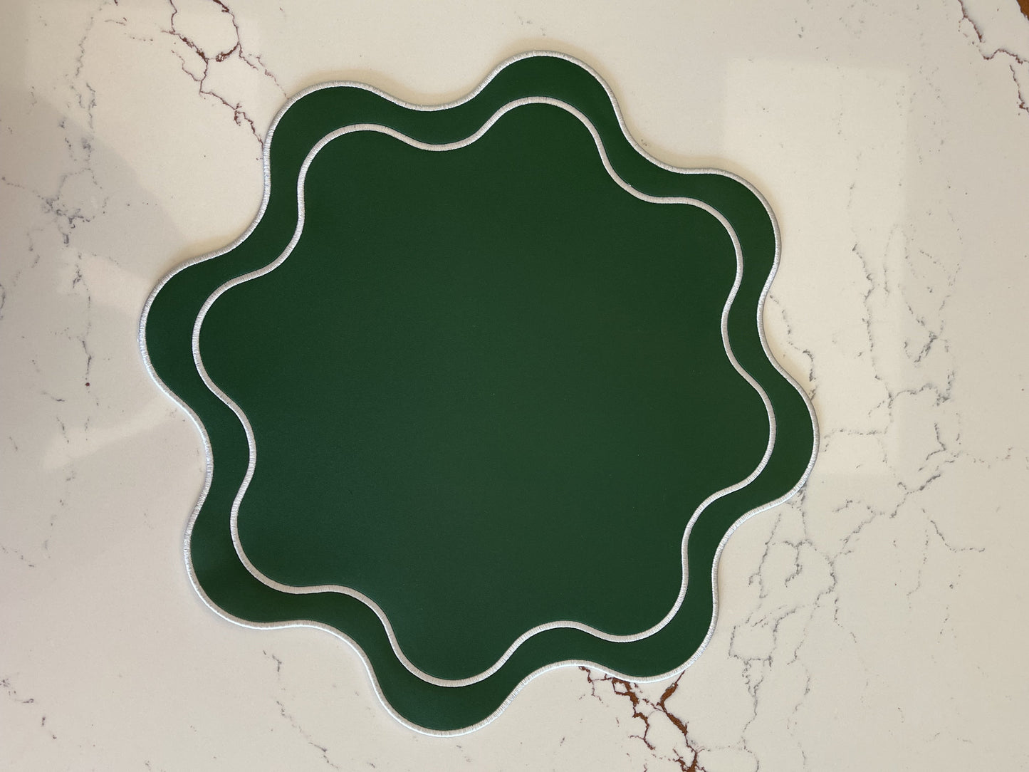 HAVEN GREEN FAUX LEATHER PLACEMAT