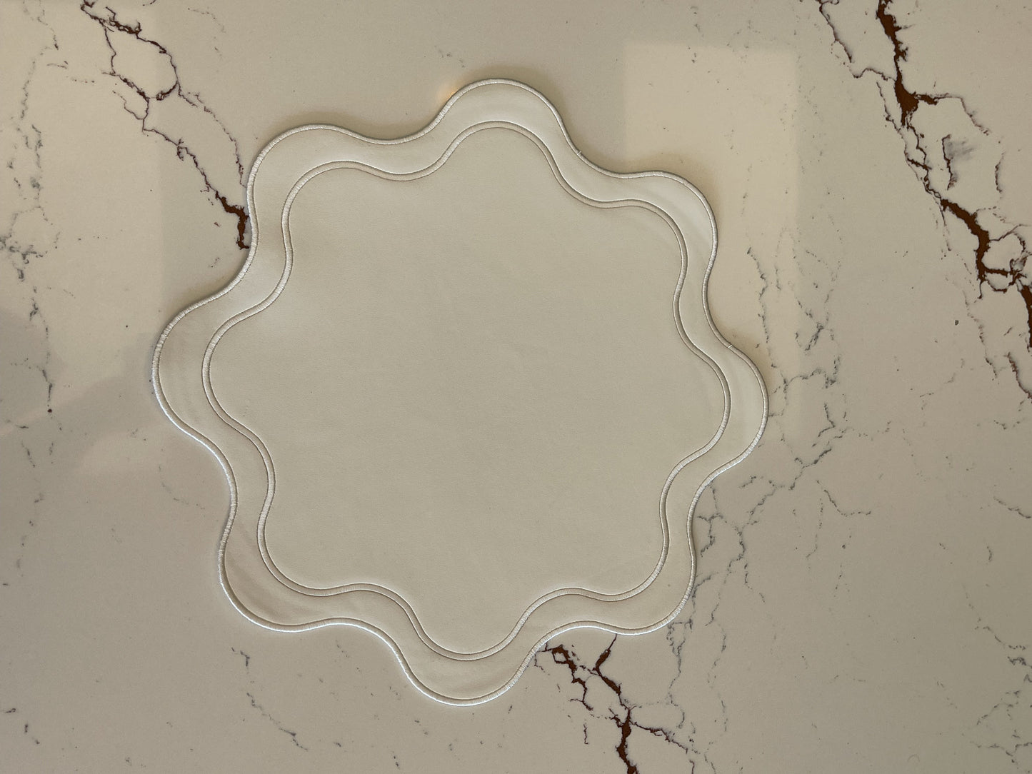 HAVEN WHITE FAUX LEATHER PLACEMAT