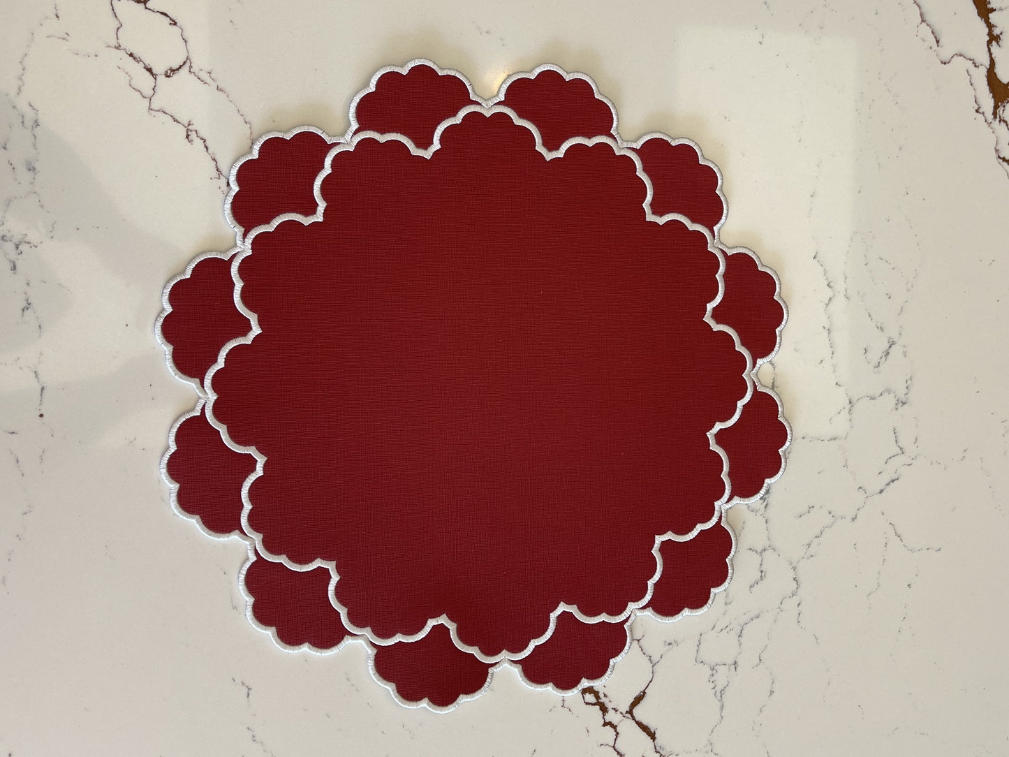 TIMELESS RED FAUX LEATHER PLACEMAT