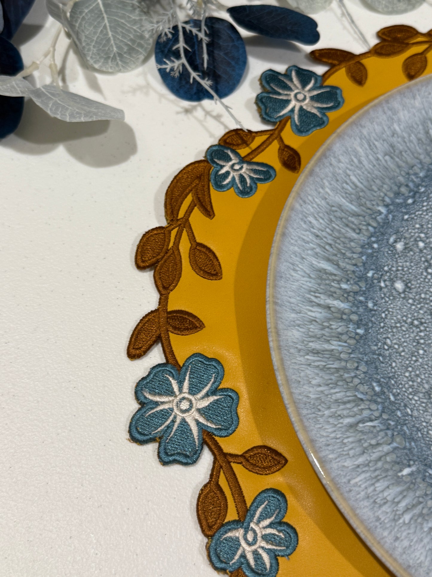 UNITY YELLOW  FAUX LEATHER PLACEMAT