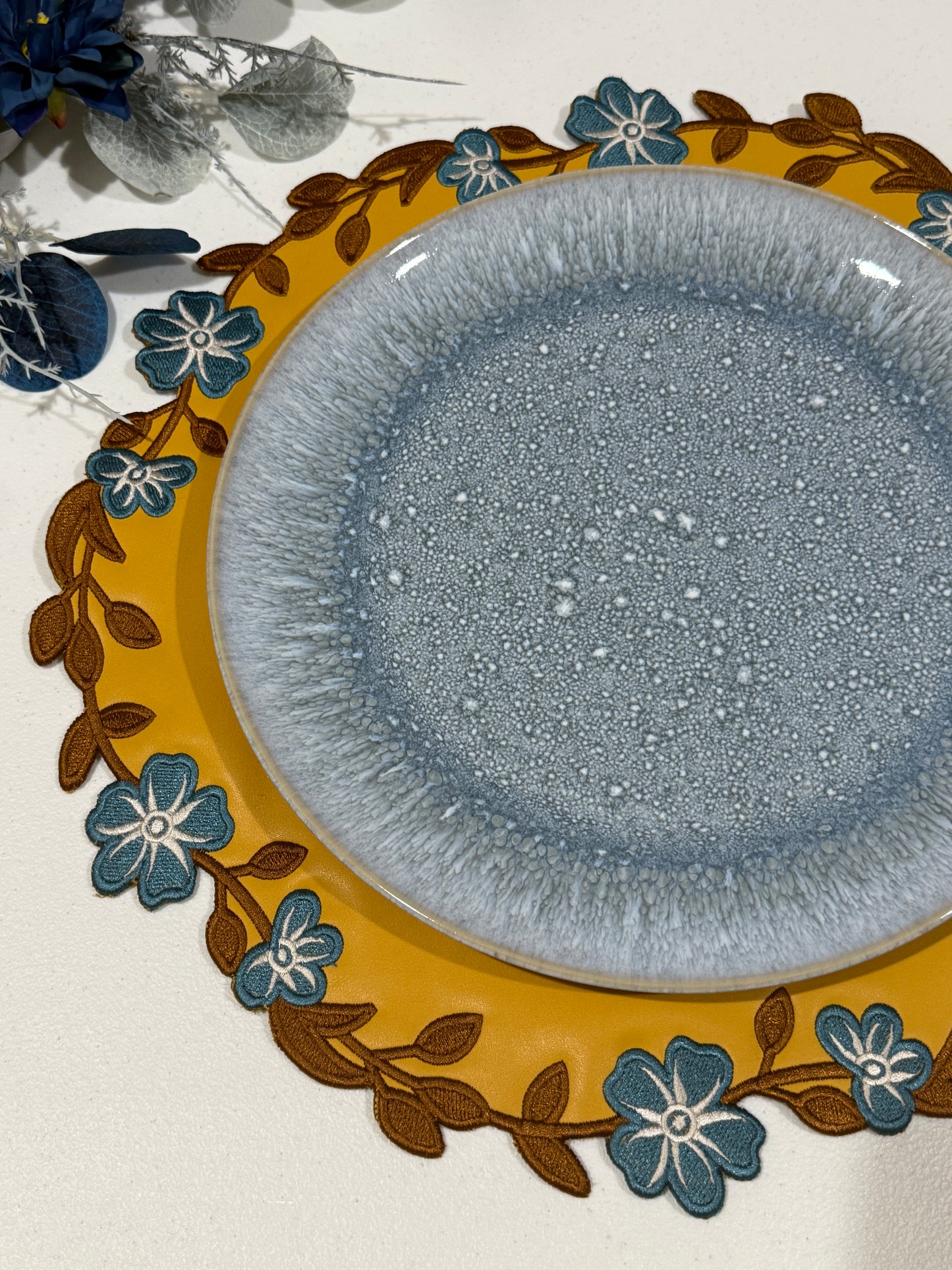 UNITY YELLOW  FAUX LEATHER PLACEMAT