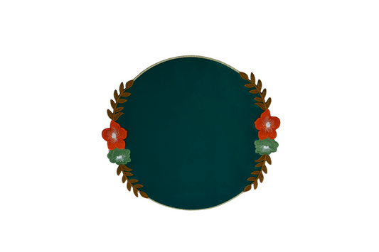 JASMINE DARK GREEN FAUX LEATHER PLACEMAT