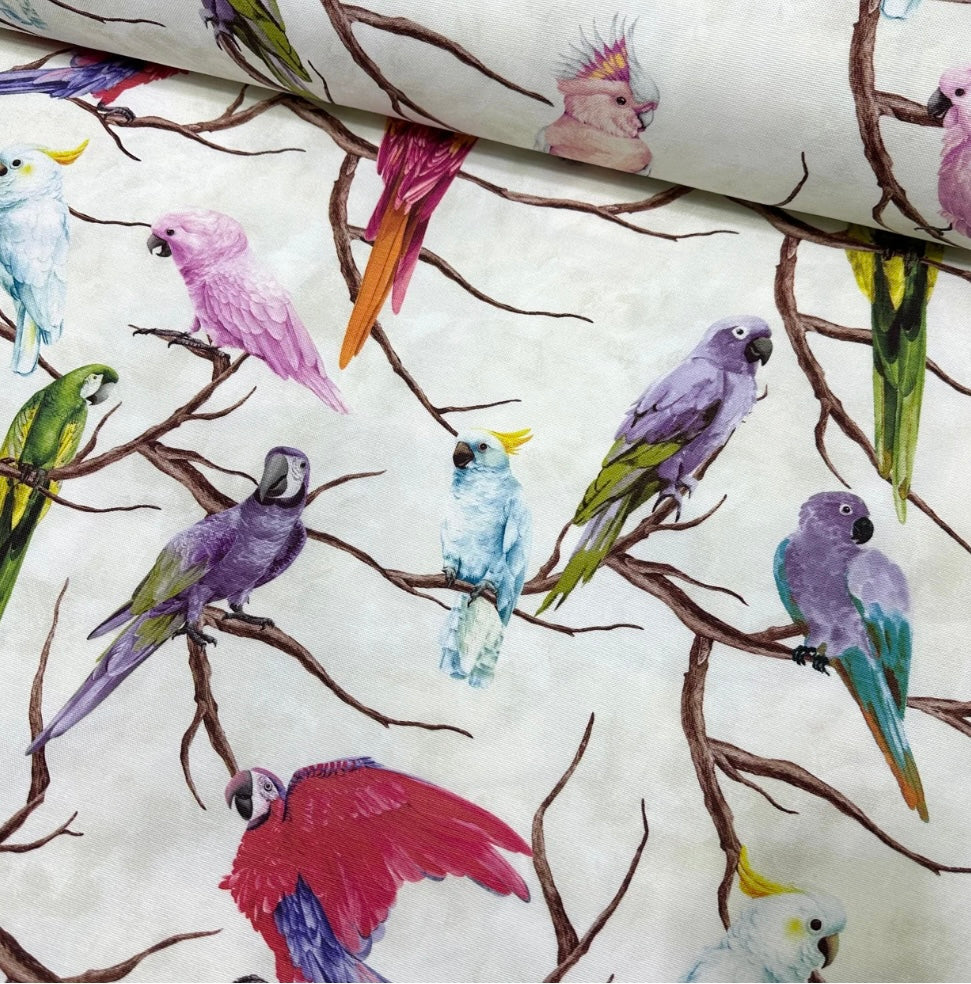 FEATHIA COLORFUL PARROT RECTANGLE TABLECLOTH
