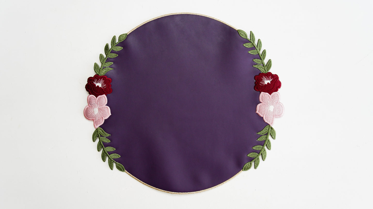 JASMINE PURPLE FAUX LEATHER PLACEMAT