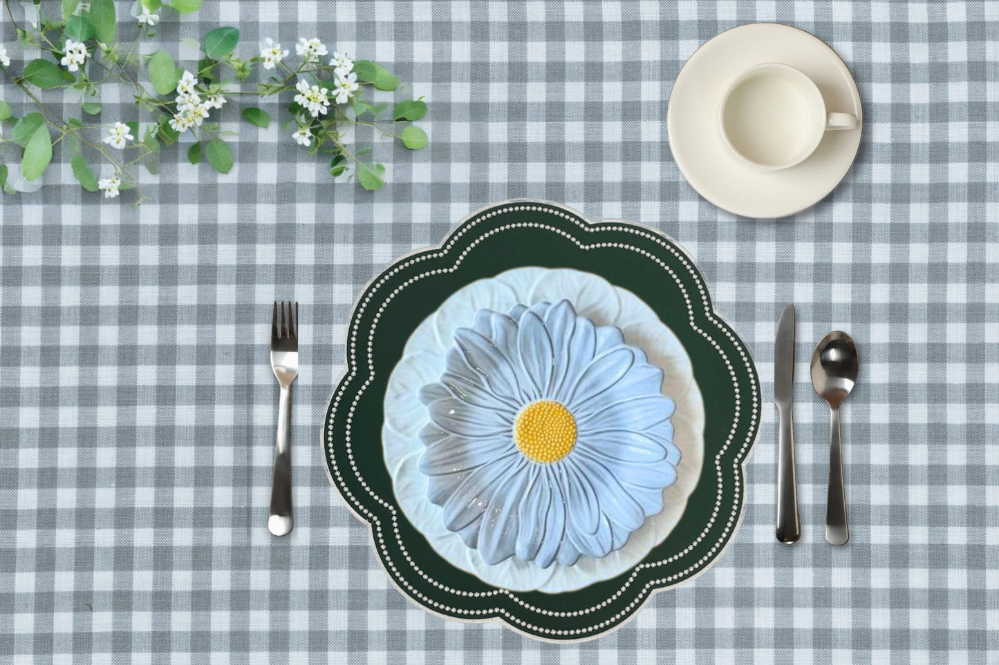 NURTURE GREEN FAUX LEATHER PLACEMAT