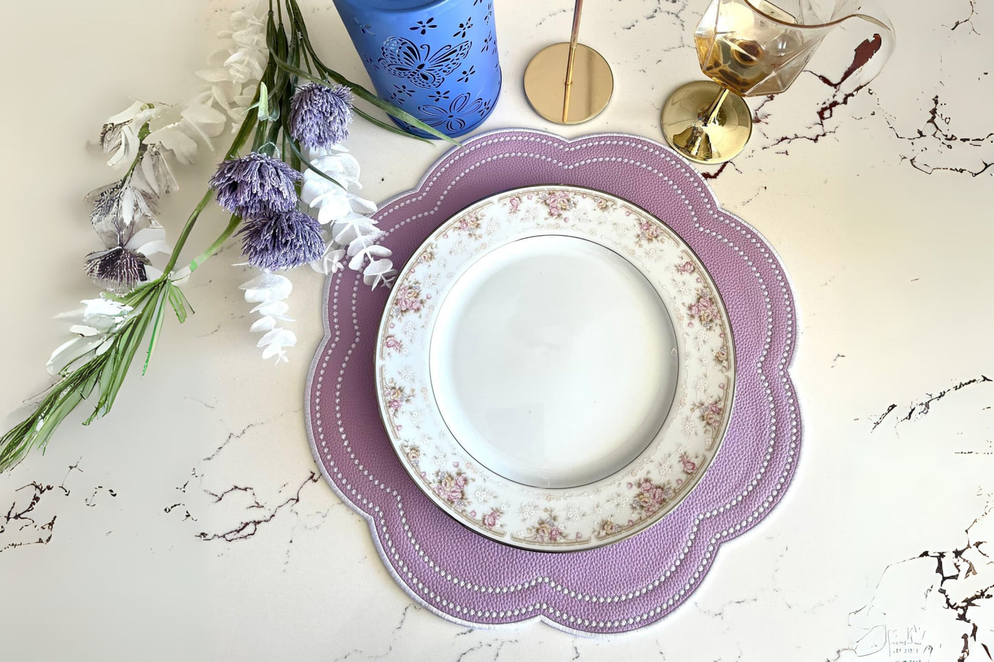 NURTURE PURPLE FAUX LEATHER PLACEMAT