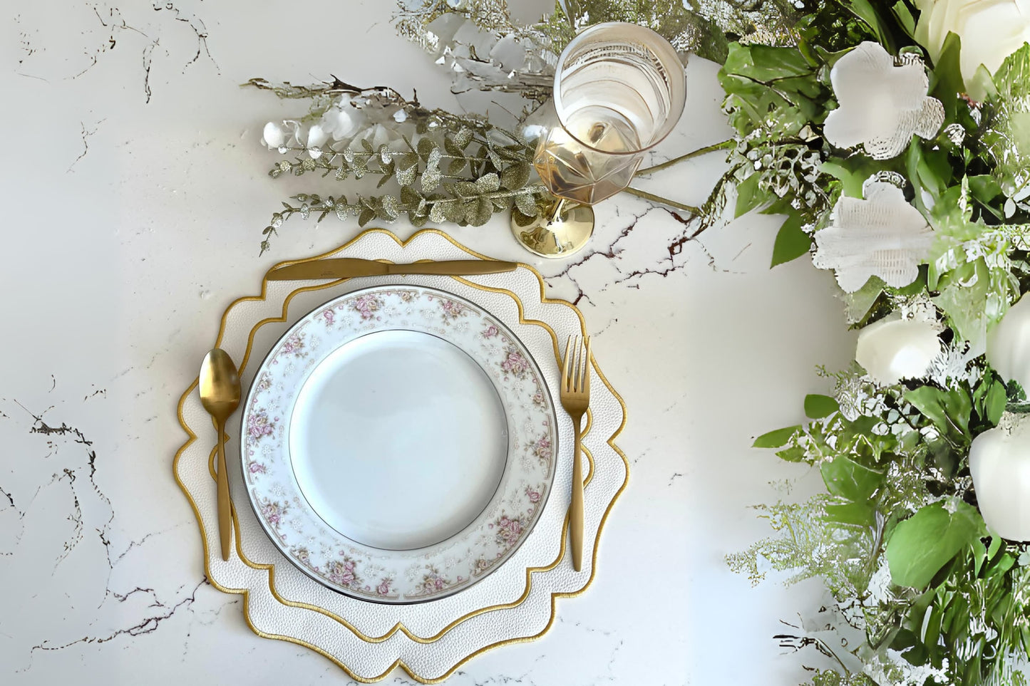 VISTA IVORY FAUX LEATHER PLACEMAT