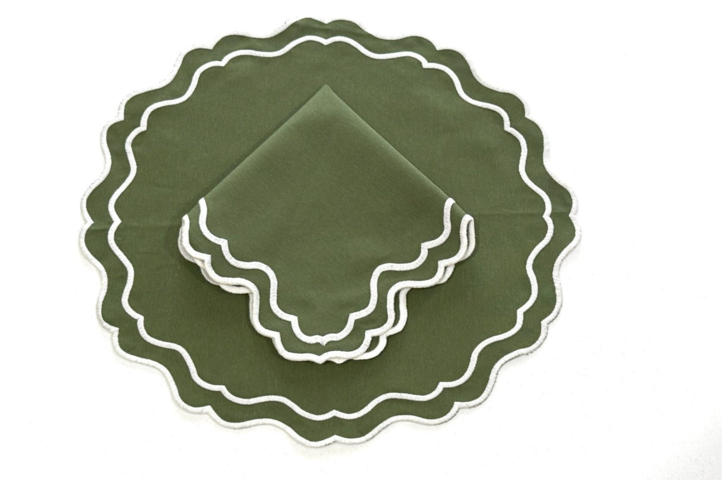 BREEZE DARK GREEN FABRIC PLACEMAT