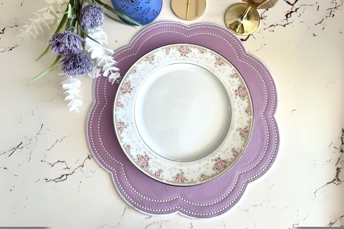 NURTURE PURPLE FAUX LEATHER PLACEMAT