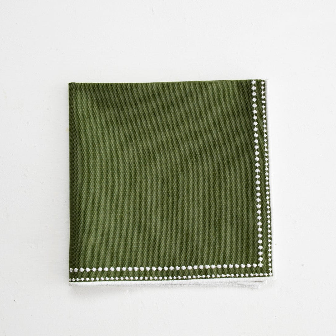 mireli green napkin fabric square