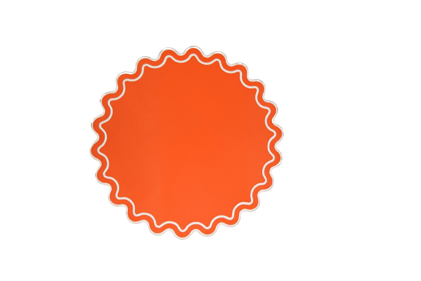 SOLACE ORANGE FAUX LEATHER PLACEMAT