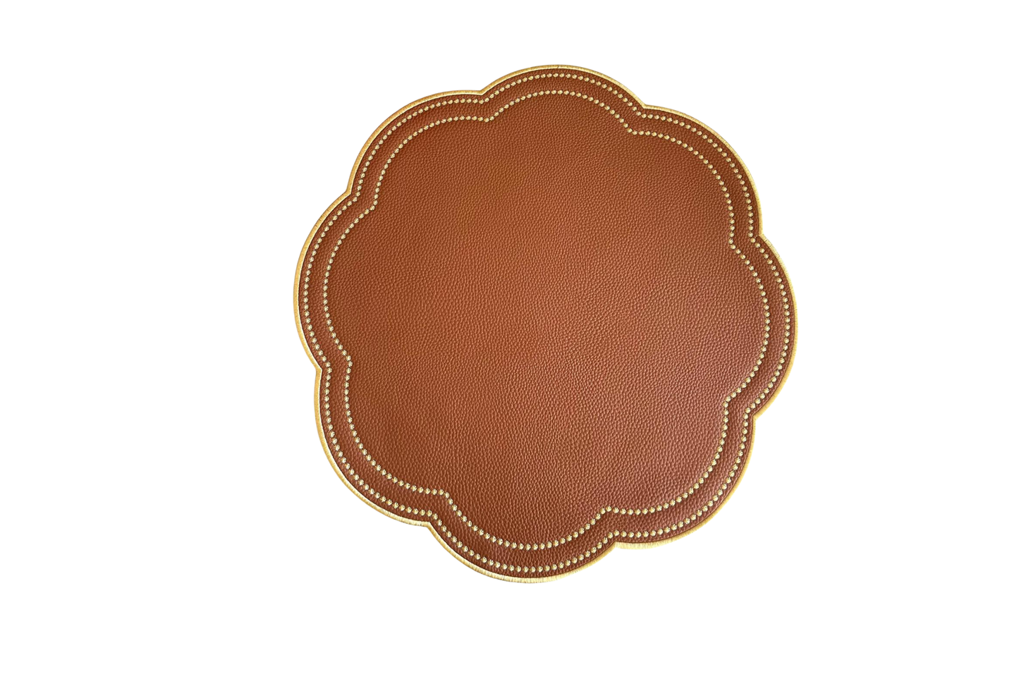 NURTURE BROWN GOLD FAUX LEATHER PLACEMAT