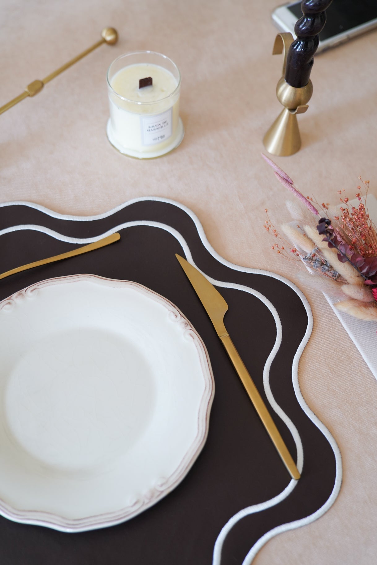 HAVEN BROWN FAUX LEATHER PLACEMAT