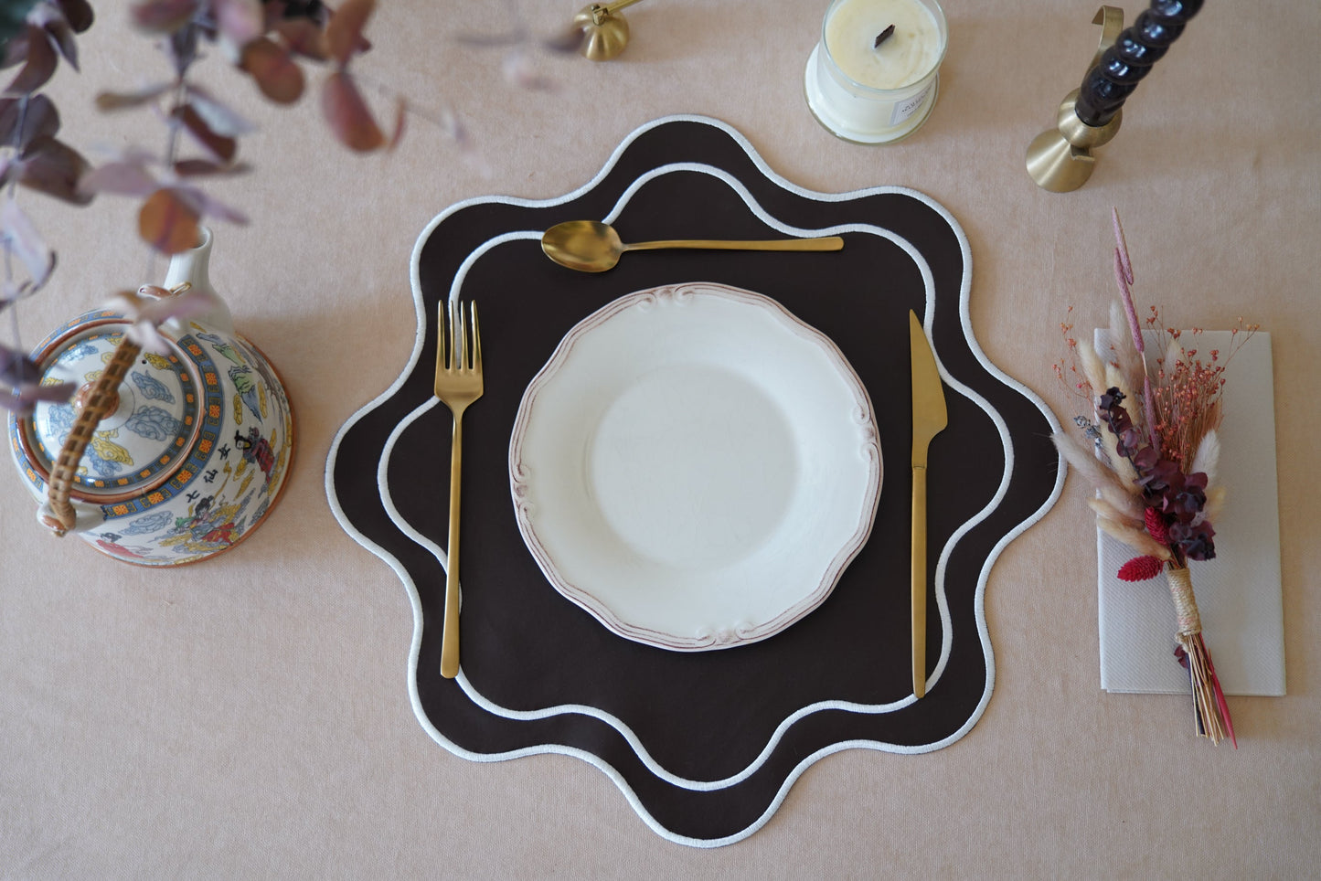 HAVEN BROWN FAUX LEATHER PLACEMAT