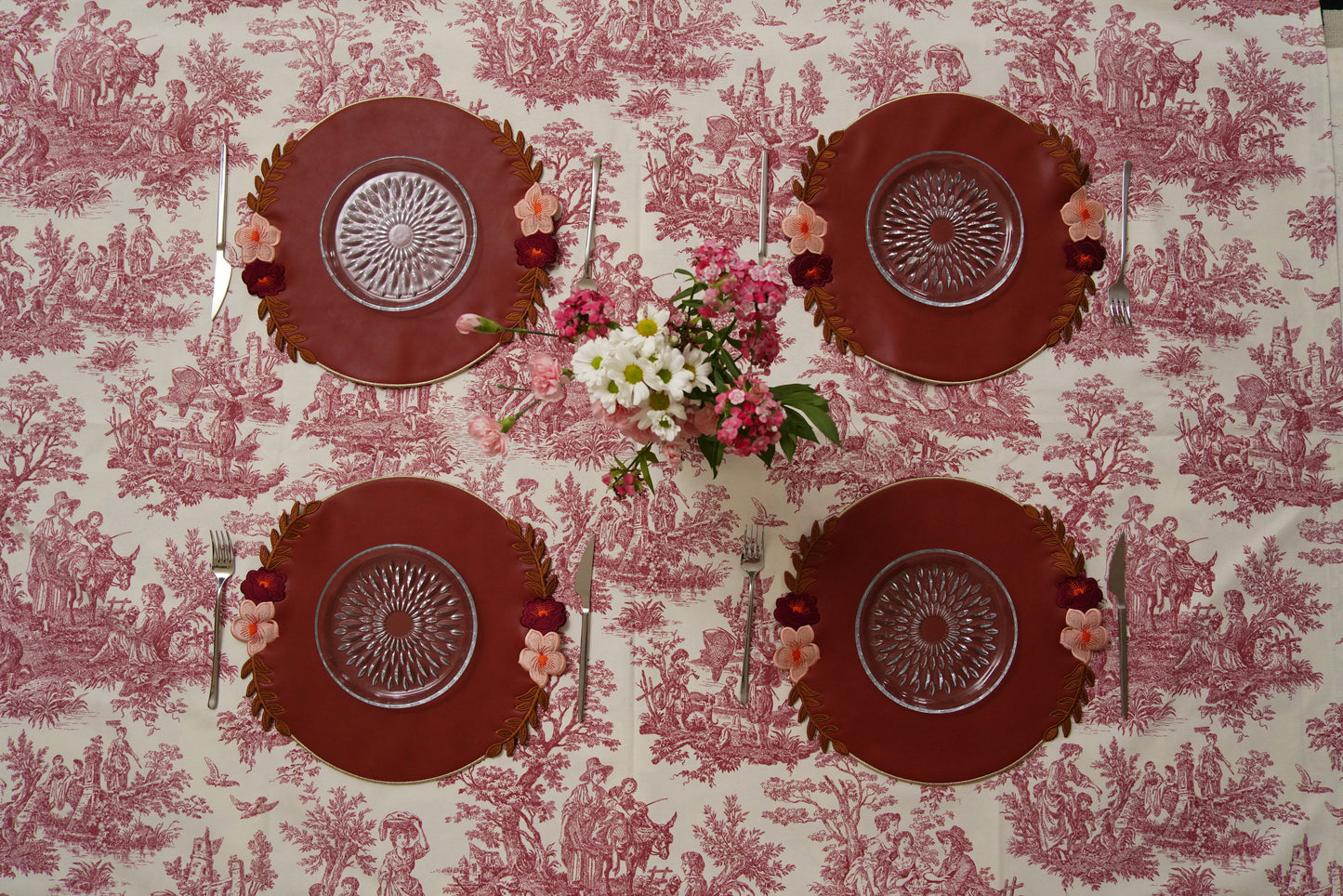 JASMINE DARK ORANGE FAUX LEATHER PLACEMAT