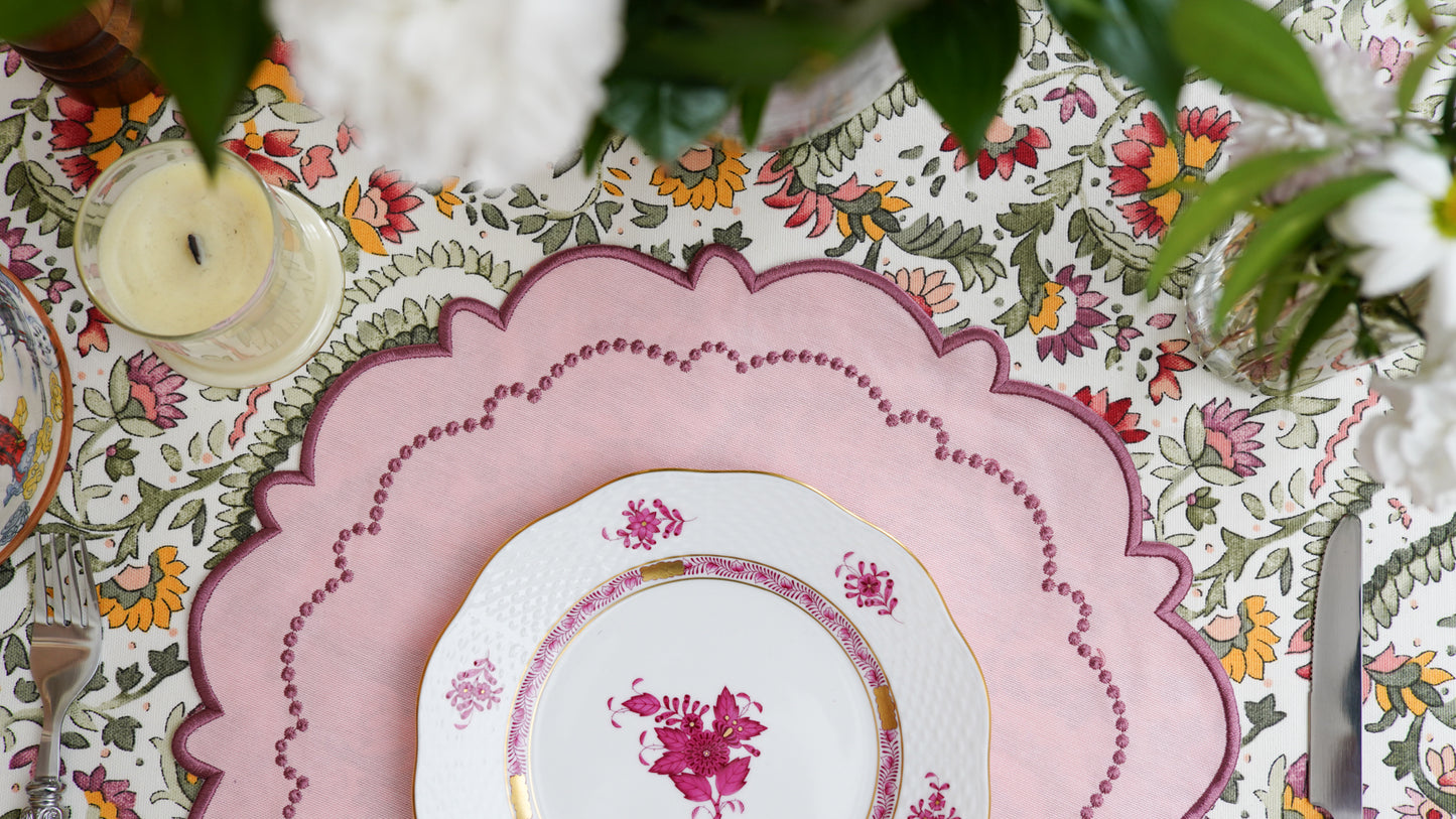 HARMONY PINK FABRIC PLACEMAT