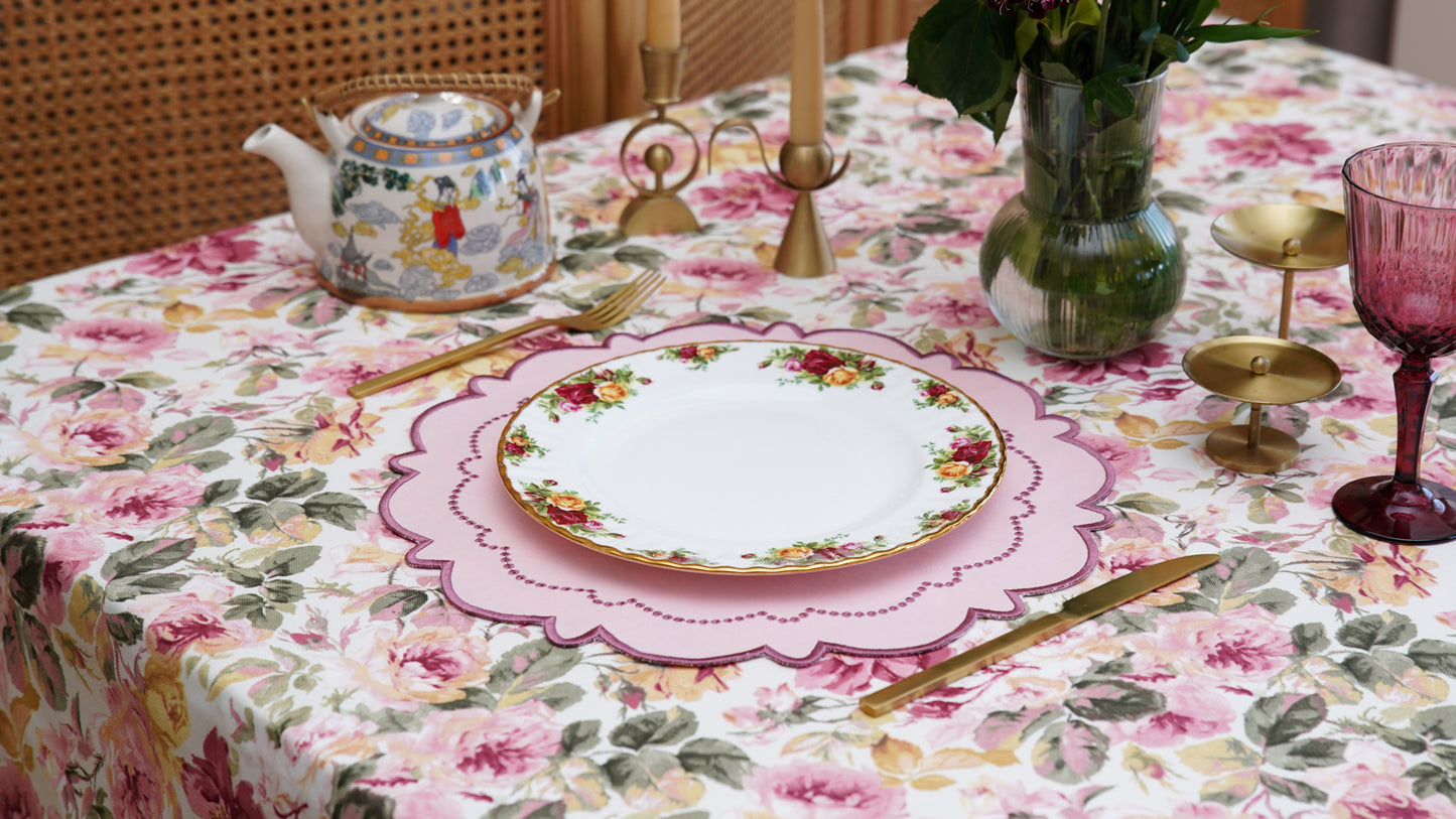 HARMONY PINK FABRIC PLACEMAT