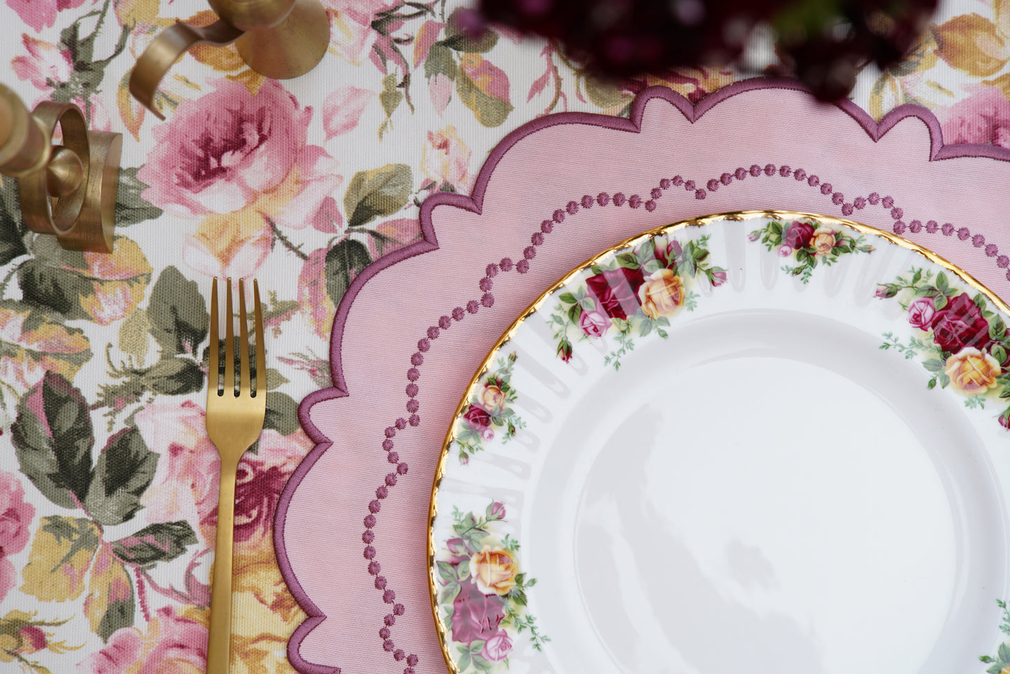 HARMONY PINK FABRIC PLACEMAT