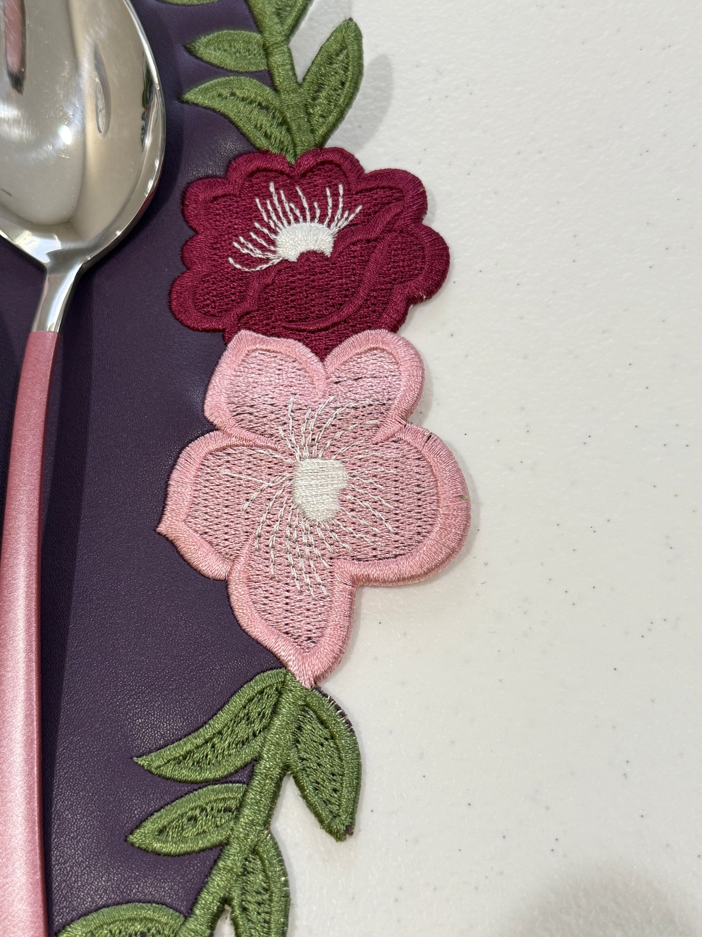 JASMINE PURPLE FAUX LEATHER PLACEMAT