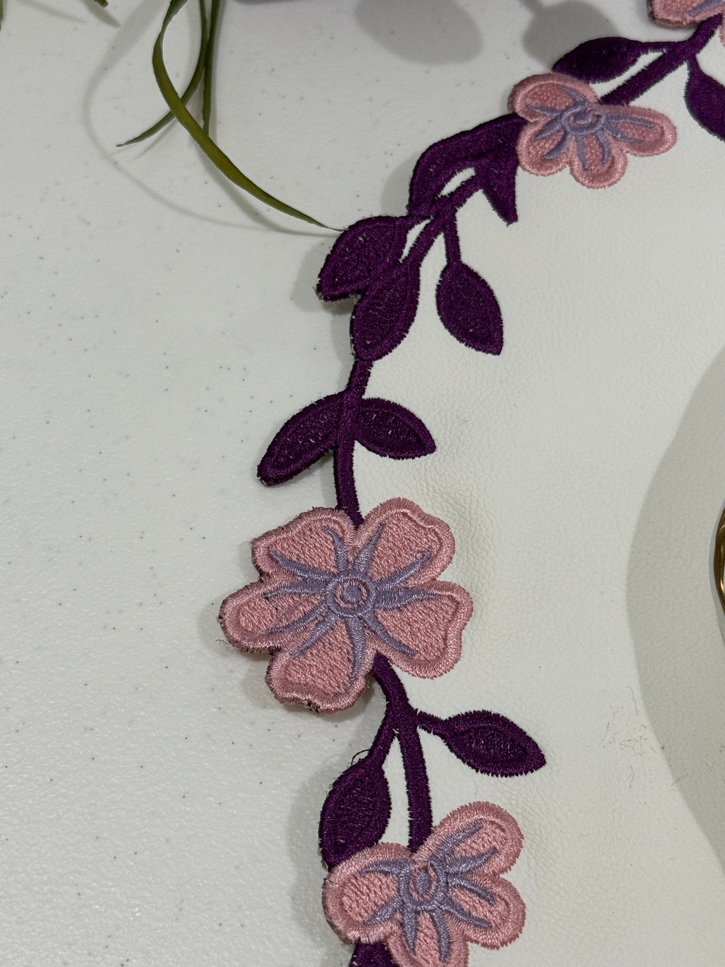 UNITY WHITE PURPLE PINK FAUX LEATHER PLACEMAT