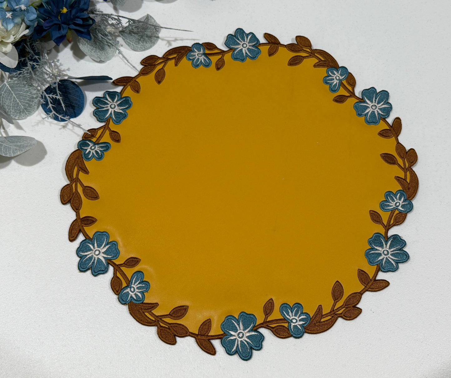 UNITY YELLOW  FAUX LEATHER PLACEMAT