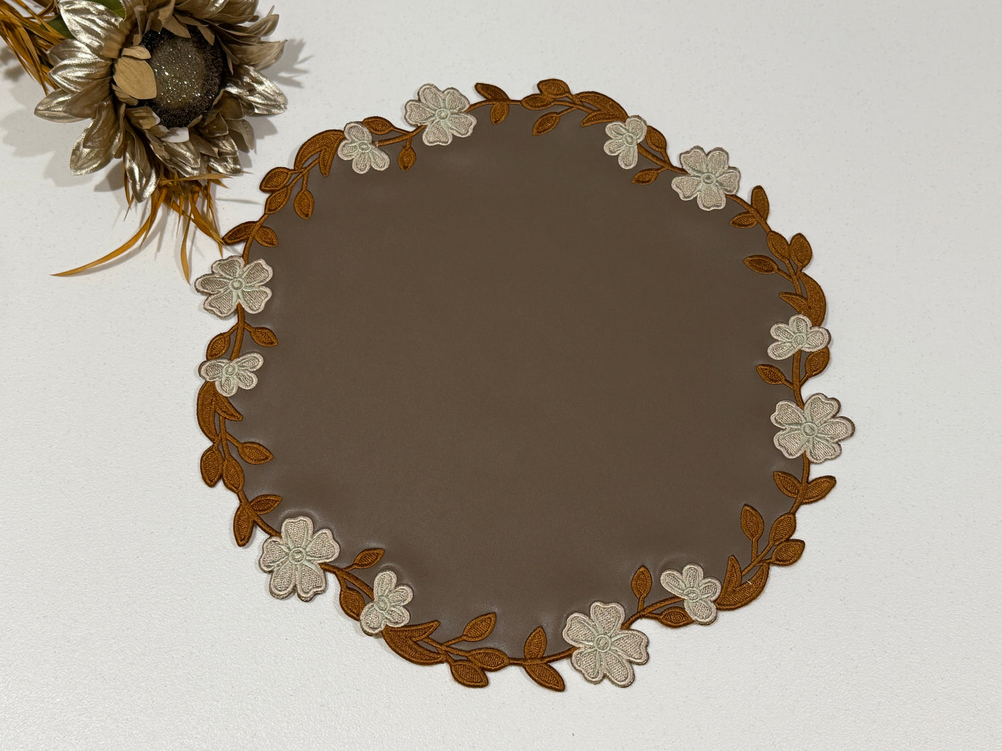 UNITY BROWN FAUX LEATHER PLACEMAT