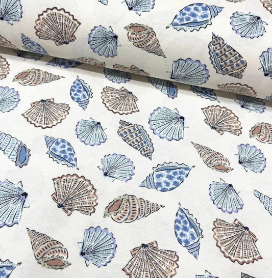 SHELLORA BLUE & WHITE RECTANGLE TABLECLOTH