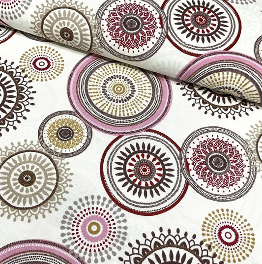 MANDARA PINK & WHITE RECTANGLE TABLECLOTH
