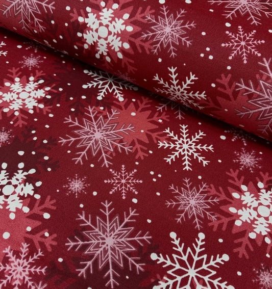 JINGLOW RED CHRISTMAS RECTANGLE TABLECLOTH