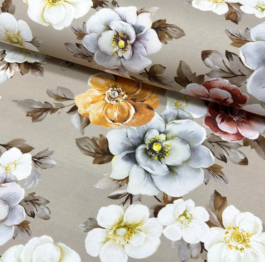 OPULENT BLUE FLOWER RECTANGLE TABLECLOTH