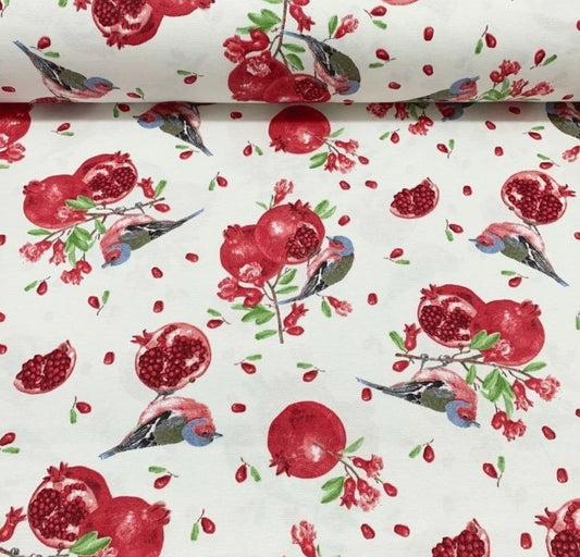 OPALINE POMEGRANATE RED & WHITE RECTANGLE TABLECLOTH