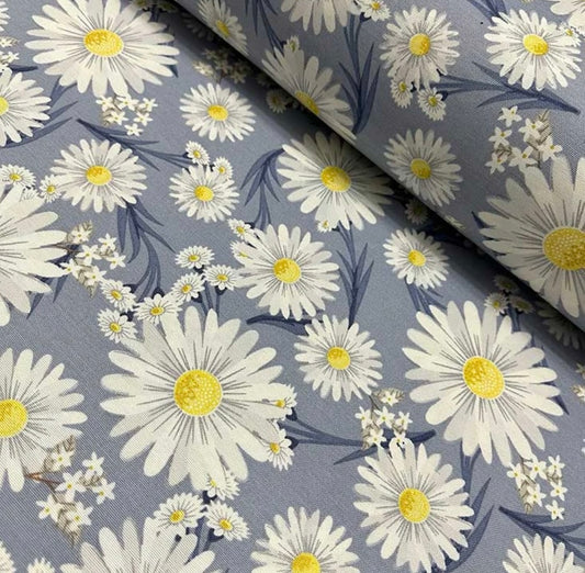 GRACE DAISY YELLOW GRAY RECTANGLE TABLECLOTH
